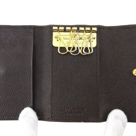 Authentic USED BVLGARI Key Case Classico Leather - Picture 5 of 8